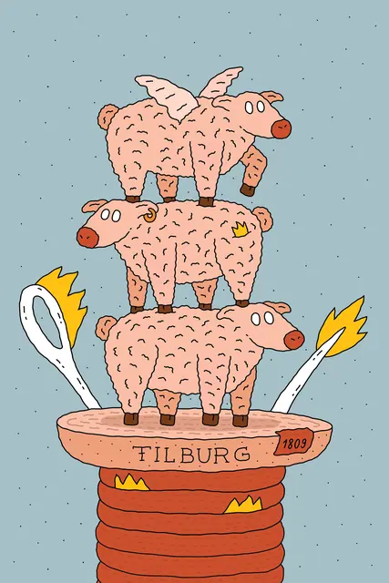 Info in Tilburg Celebrating City Heritage Artwork